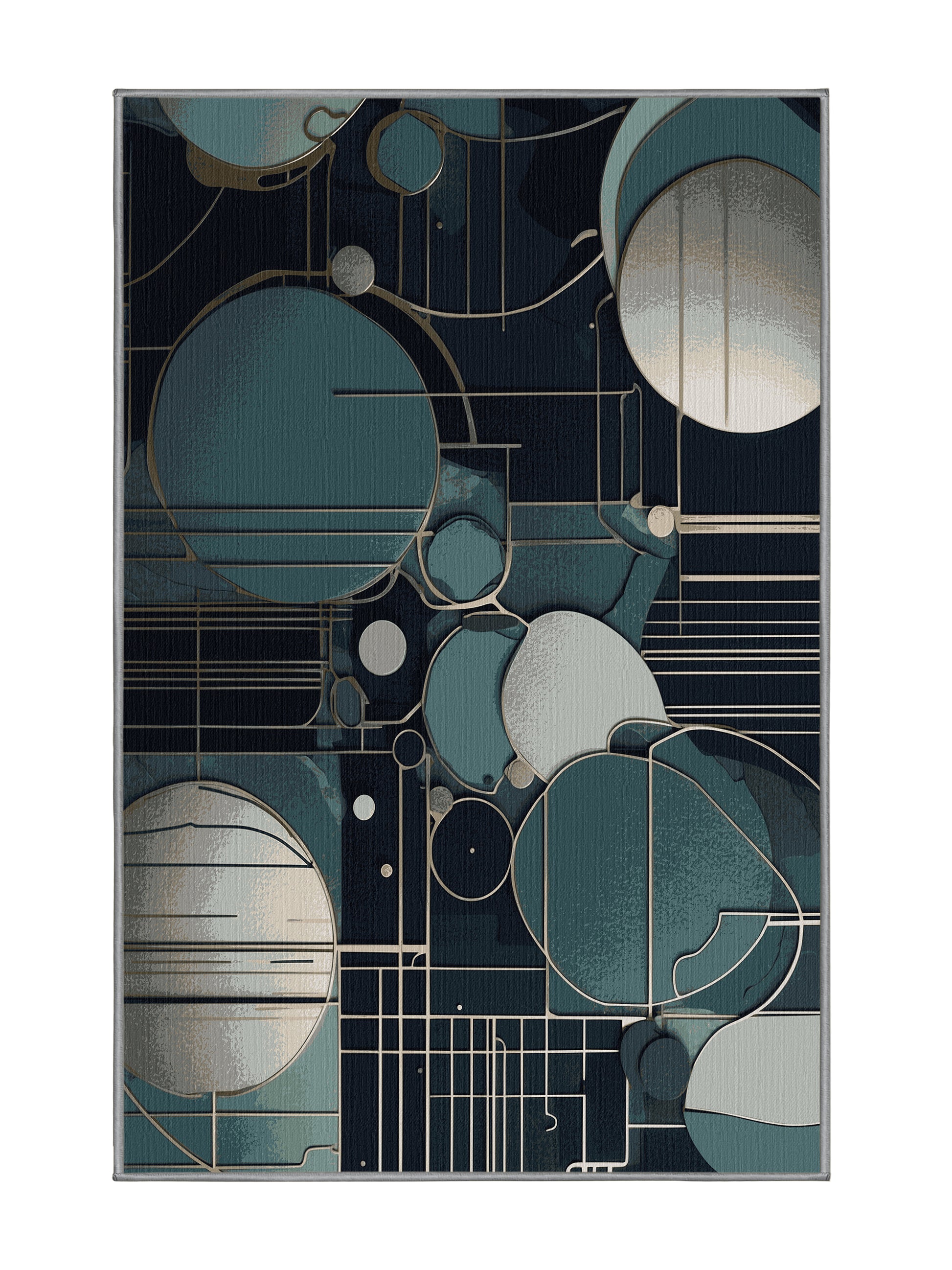 NeoLoom Galaxy Aurora Matrix - Premium Grayish Turquoise Modern Area Rug | Plush & Washable Options | Rugolution Home Decor