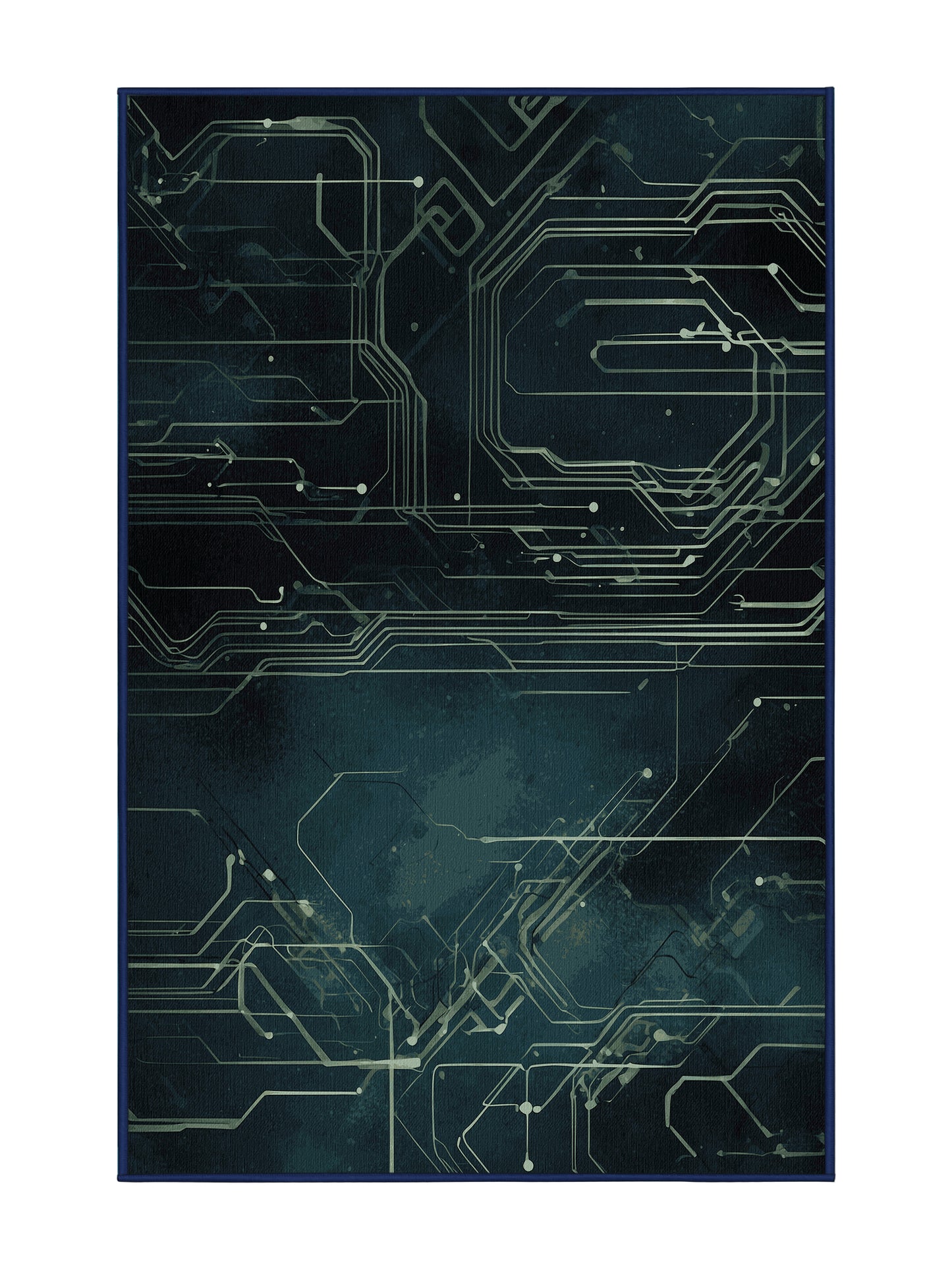 NeoLoom Galaxy Void Nexus - Premium Black Blue Modern Area Rug | Plush & Washable Options | Rugolution Home Decor