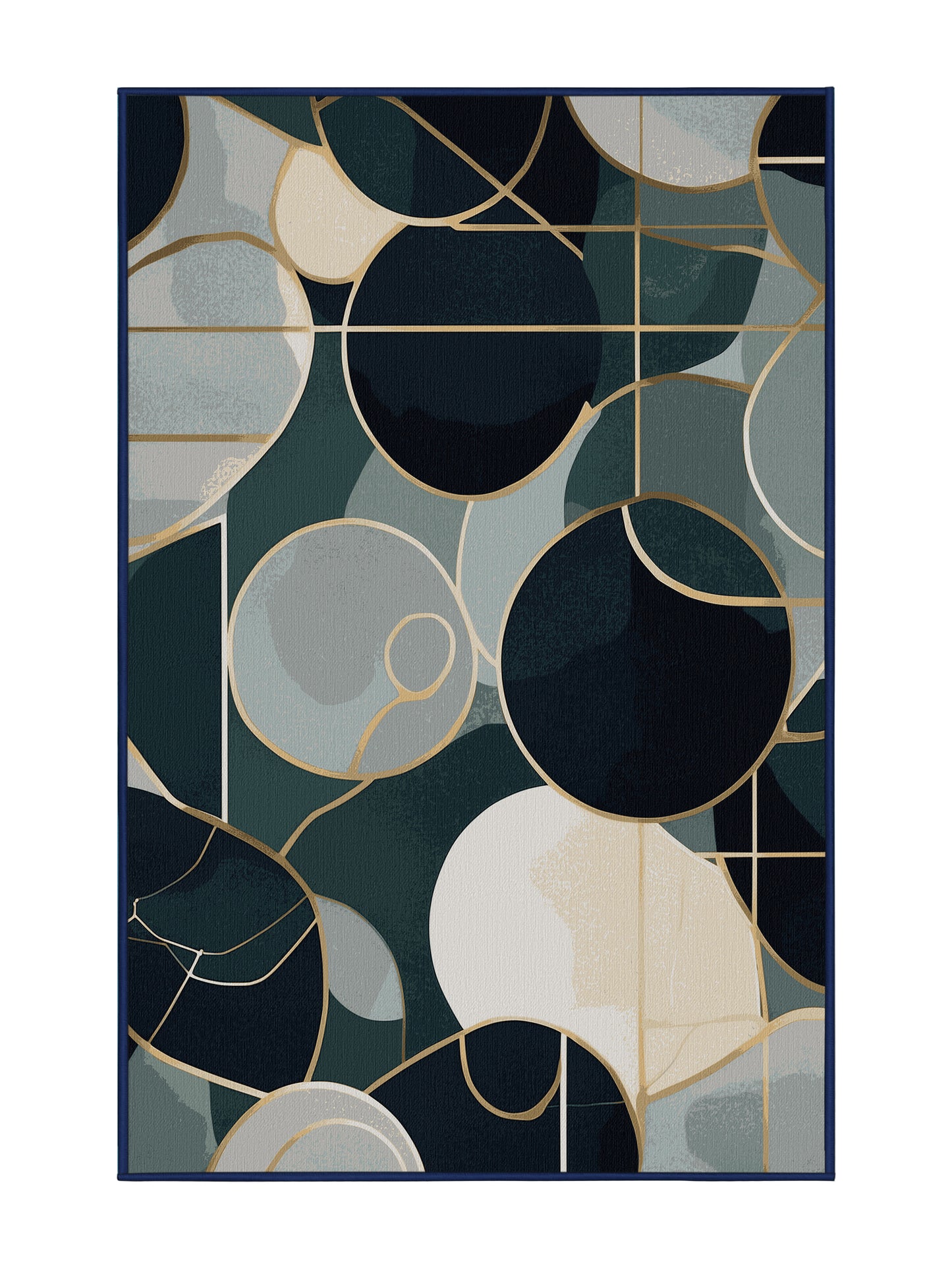 NeoLoom Galaxy Interstellar Arc - Premium Midnight Modern Area Rug | Plush & Washable Options | Rugolution Home Decor