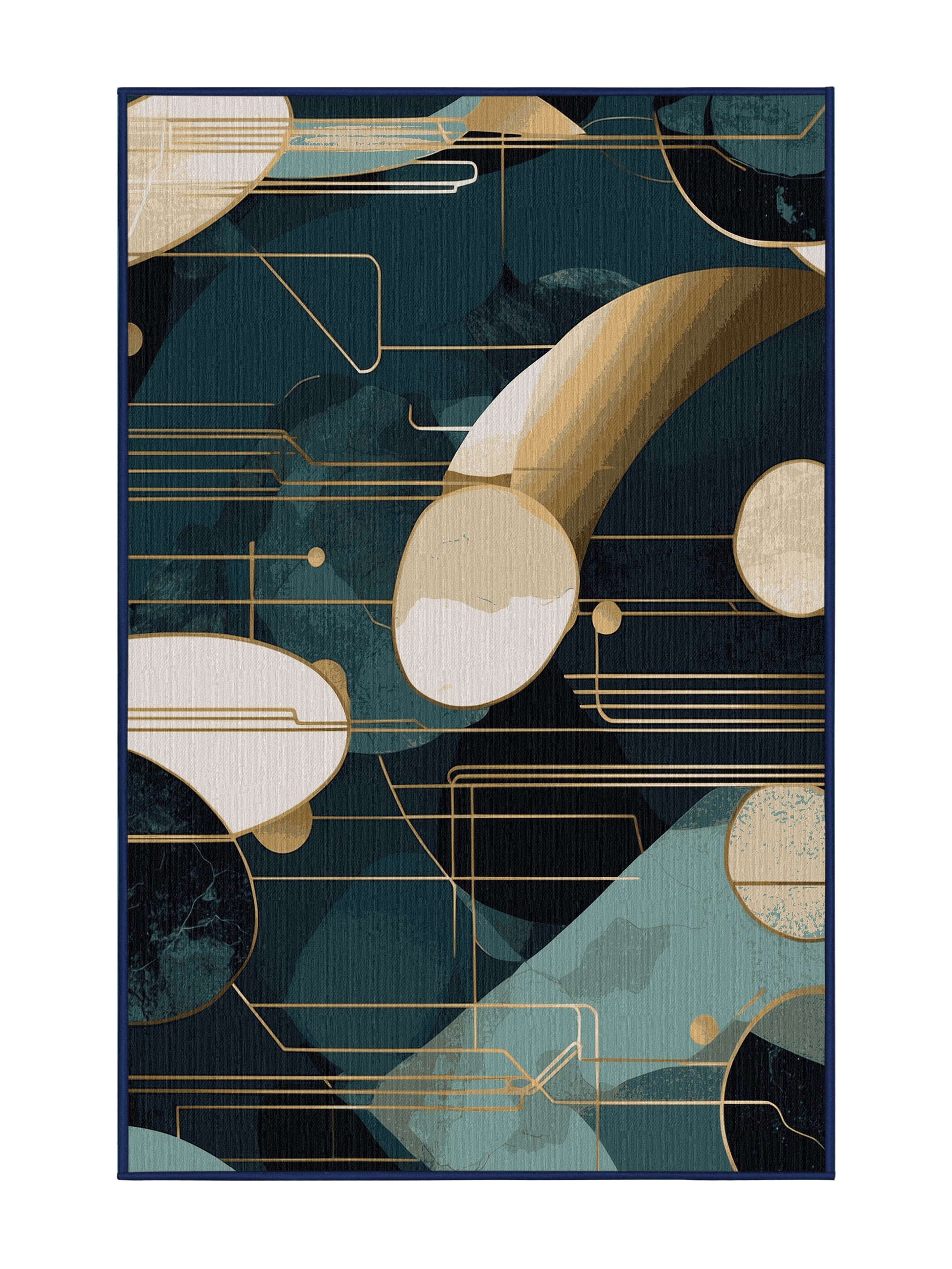 NeoLoom Galaxy Gravity Glow - Premium DarkSlateGray or DarkSlateGrey Modern Area Rug | Plush & Washable Options | Rugolution Home Decor