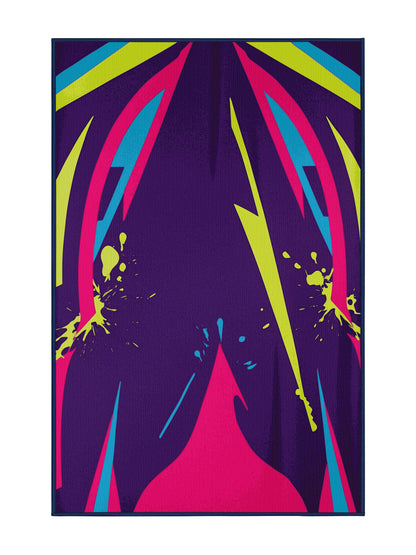 Neon Nexus Neon Velocity - Premium Purple Iris Modern Area Rug | Plush & Washable Options | Rugolution Home Decor