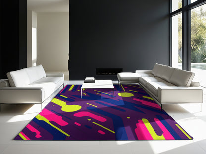 Neon Fractals Rug