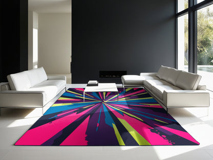 Neon Inferno Rug