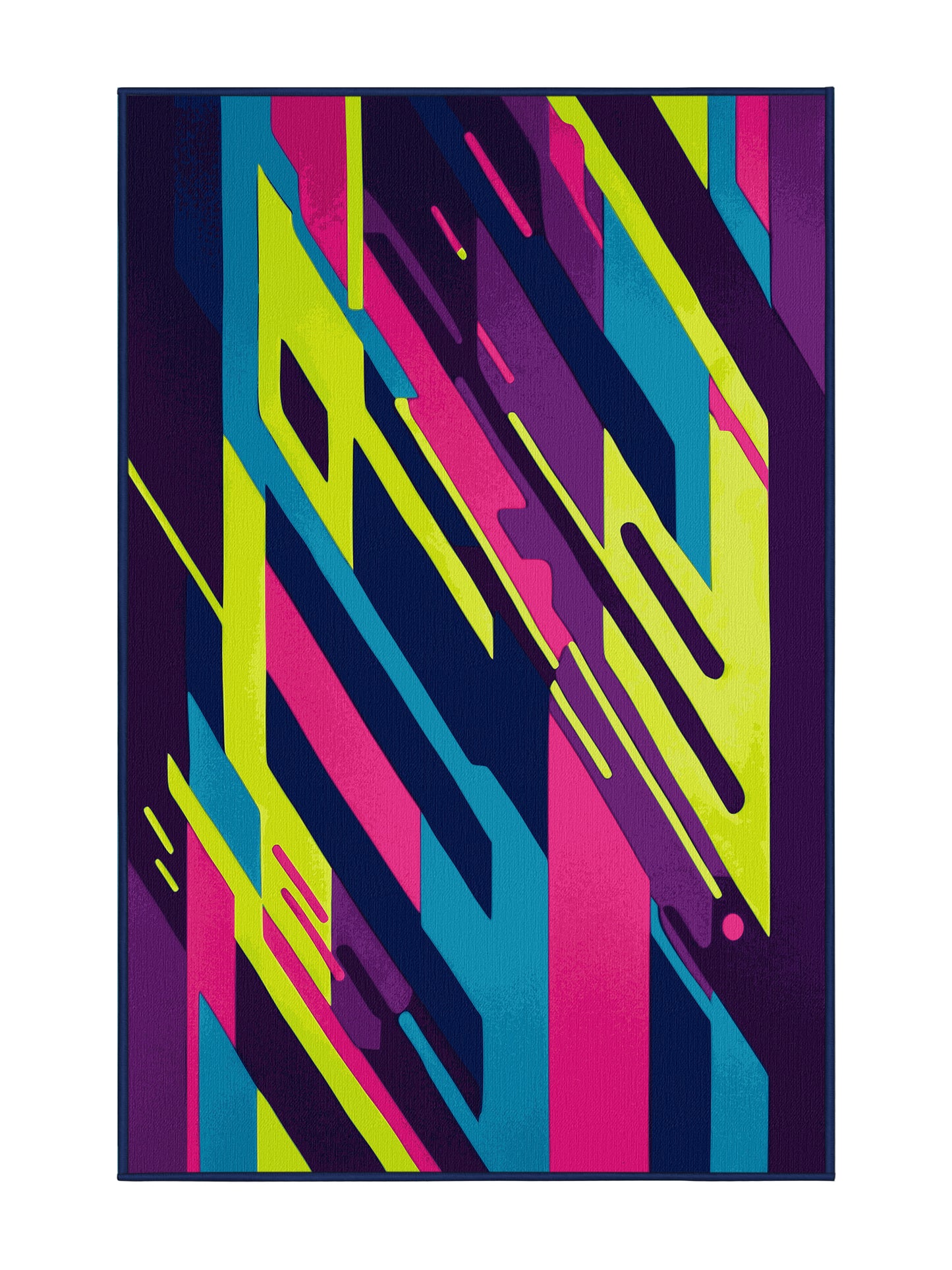 Neon Nexus Retro Circuit - Premium Purple Monster Modern Area Rug | Plush & Washable Options | Rugolution Home Decor