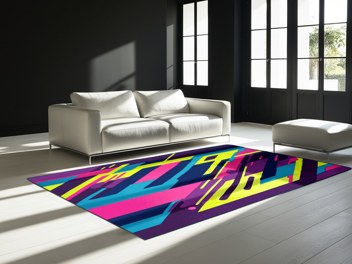 Retro Circuit Rug