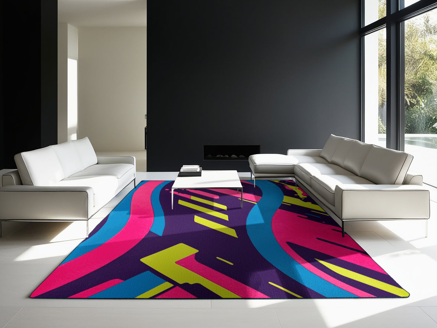 Vivid Oscillation Rug