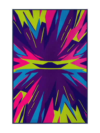 Neon Nexus Neon Shadows - Premium Purple Monster Modern Area Rug | Plush & Washable Options | Rugolution Home Decor