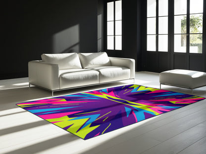 Neon Shadows Rug