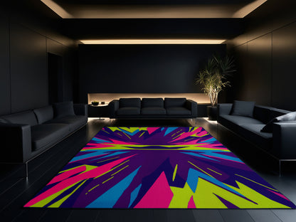 Neon Shadows Rug