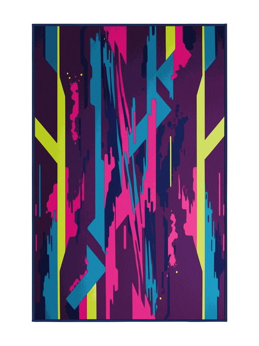 Neon Nexus Luminous Ascent - Premium Purple Jam Modern Area Rug | Plush & Washable Options | Rugolution Home Decor