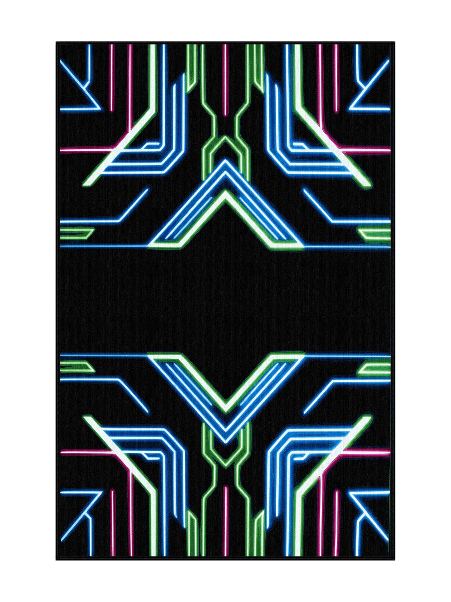 Neon Nexus Plasma Dusk - Premium Dark Slate Modern Area Rug | Plush & Washable Options | Rugolution Home Decor