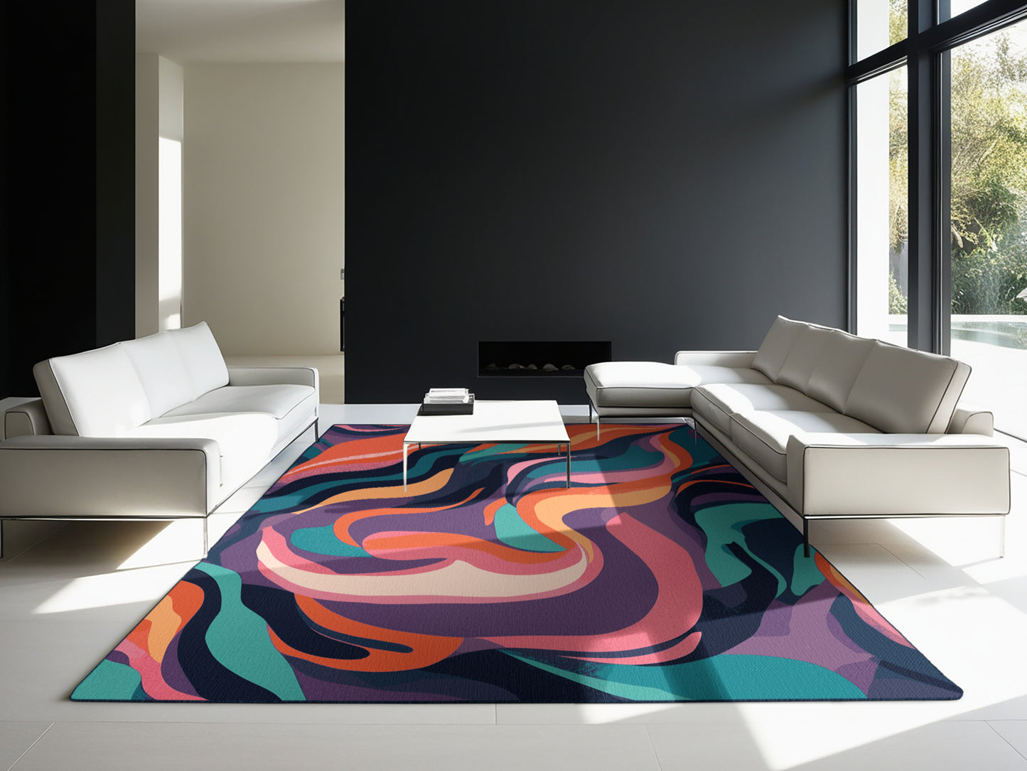 Neon Reverb Rug