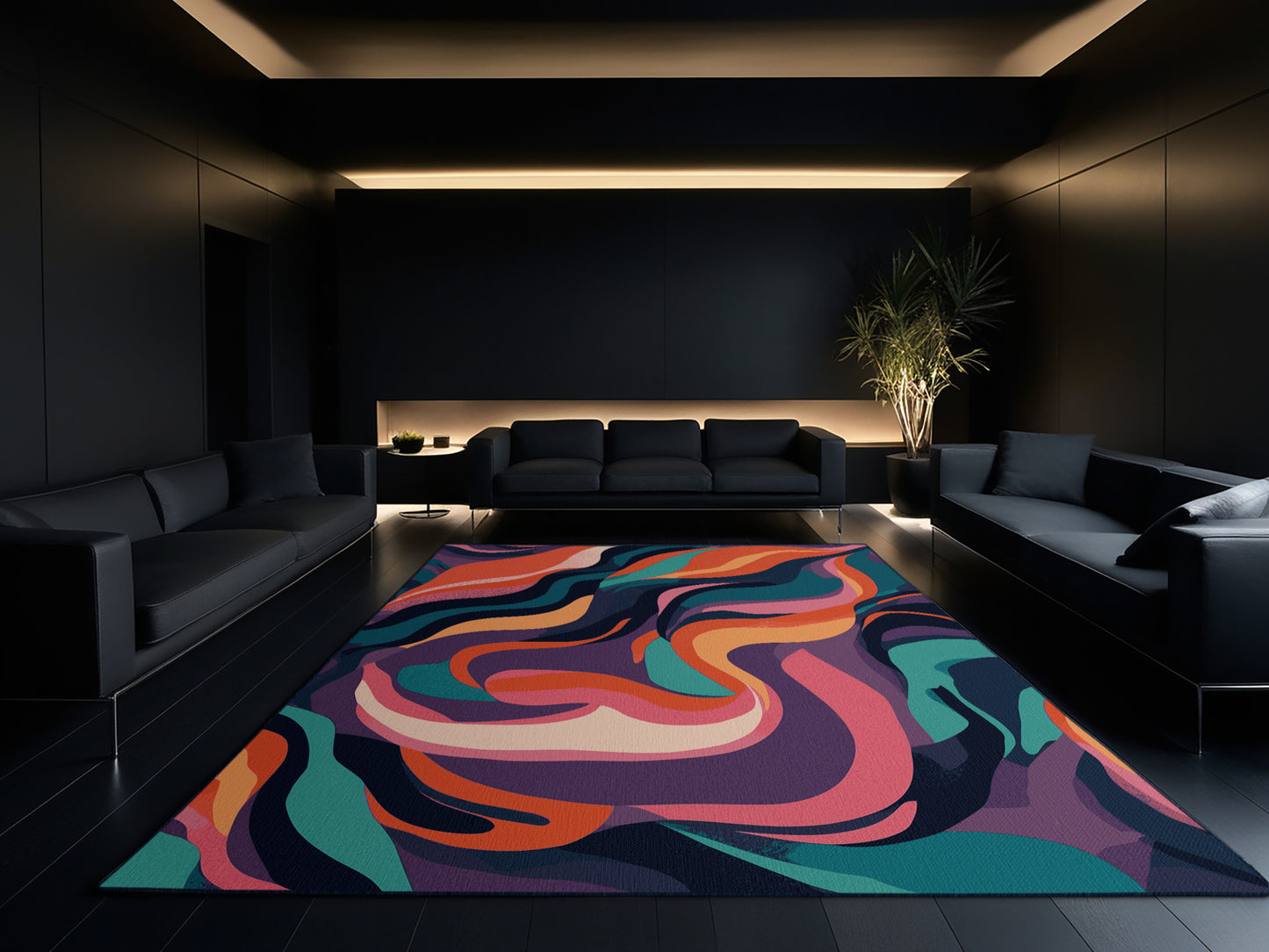 Neon Reverb Rug