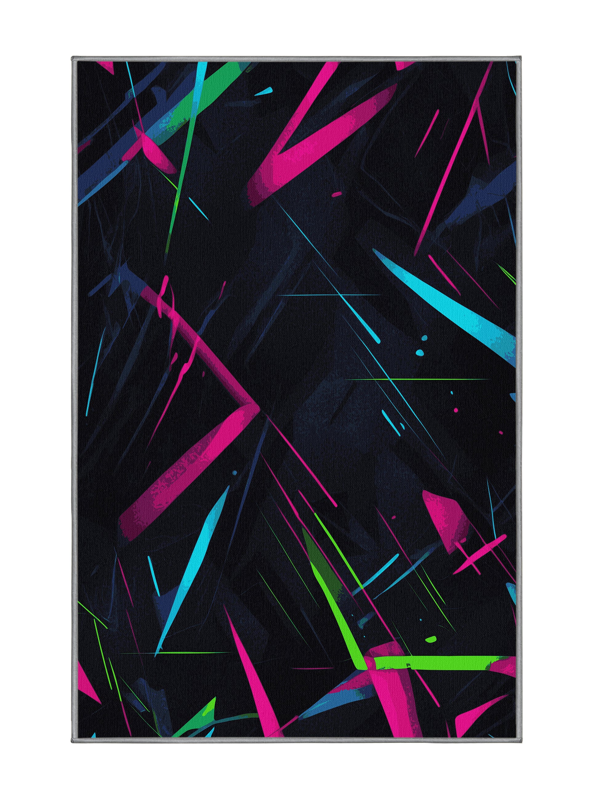 Neon Nexus Nova Drift - Premium Grape Modern Area Rug | Plush & Washable Options | Rugolution Home Decor