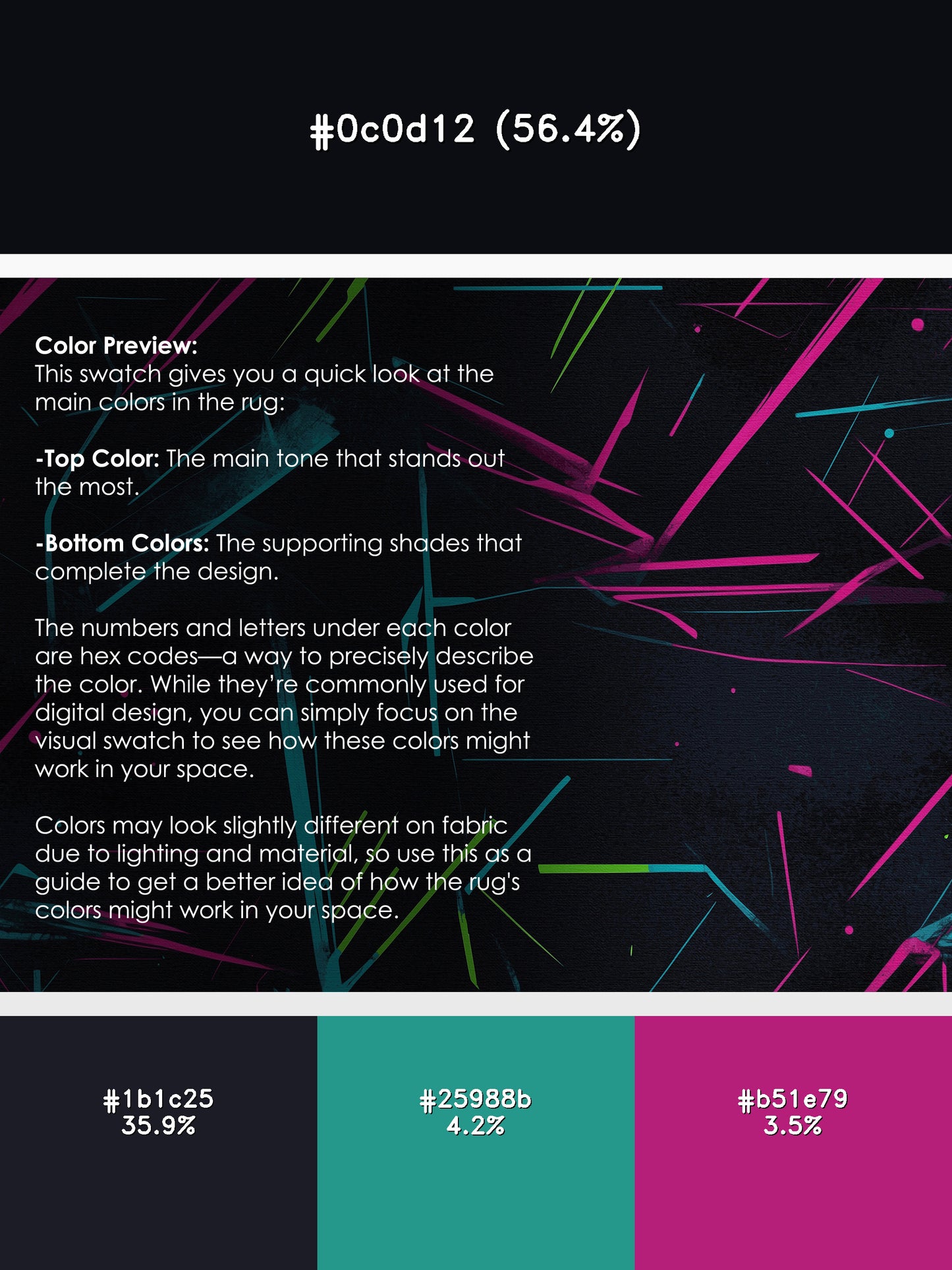 Fluorescent Threads Rug