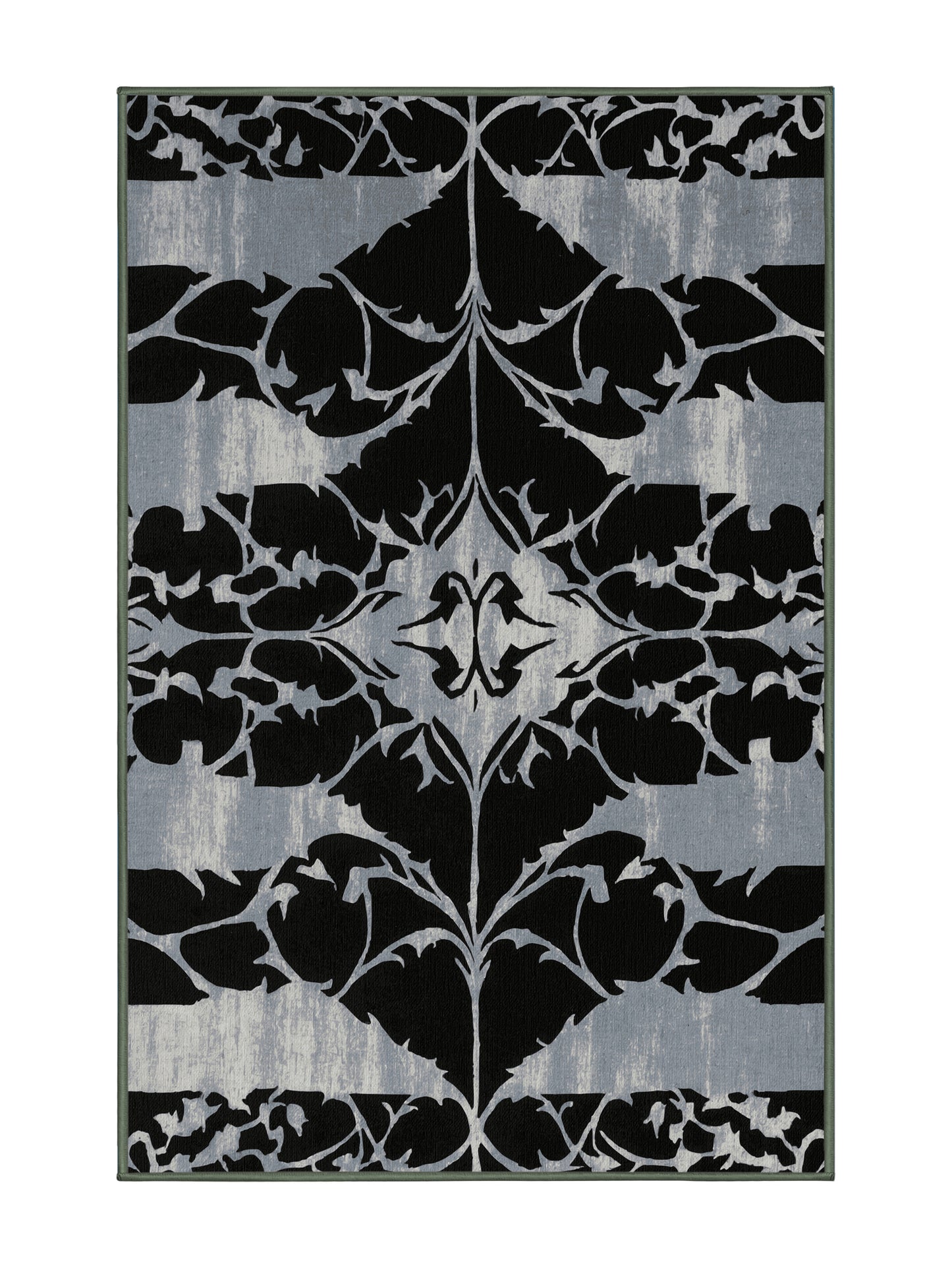 Nocturne Elegance Shadowvine - Premium Camouflage Green Modern Area Rug | Plush & Washable Options | Rugolution Home Decor