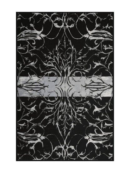 Nocturne Elegance Starlit Velvet - Premium Gunmetal Gray Modern Area Rug | Plush & Washable Options | Rugolution Home Decor