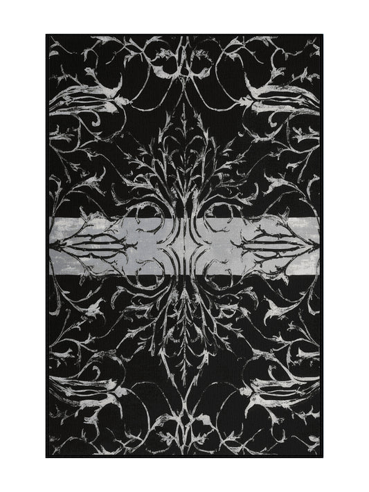 Nocturne Elegance Starlit Velvet - Premium Gunmetal Gray Modern Area Rug | Plush & Washable Options | Rugolution Home Decor