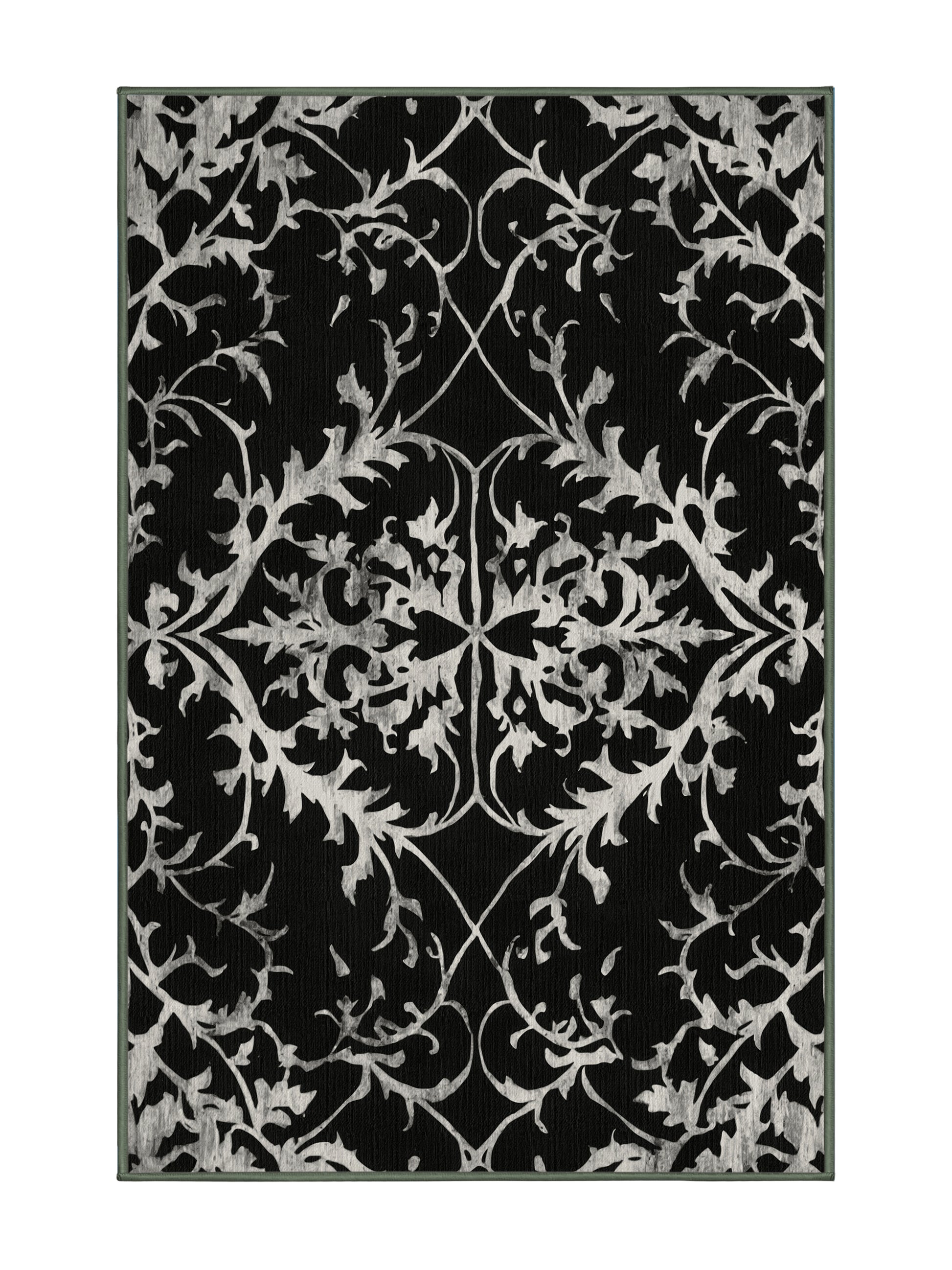 Nocturne Elegance Ebon Elegance - Premium Camouflage Green Modern Area Rug | Plush & Washable Options | Rugolution Home Decor