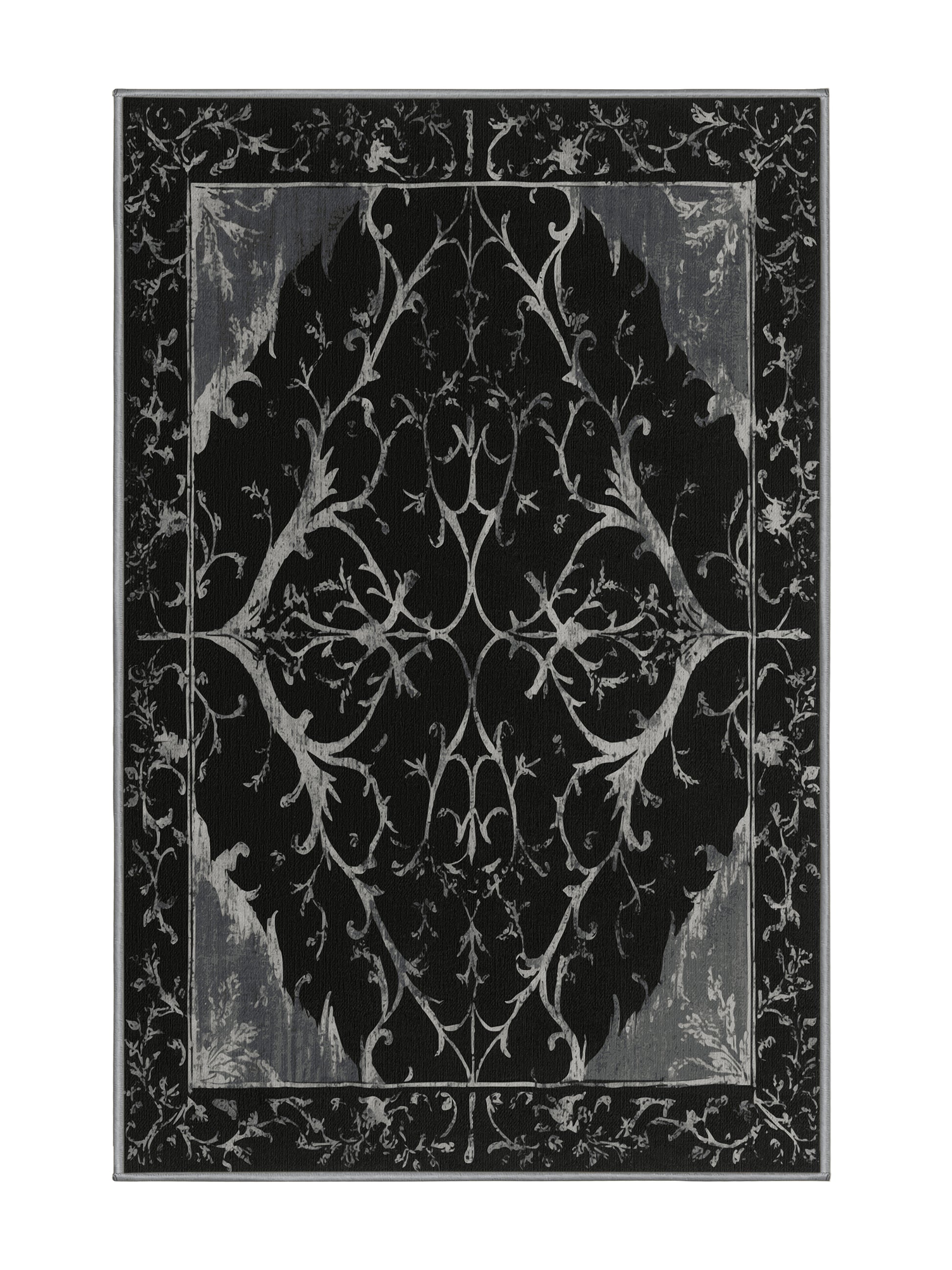 Nocturne Elegance Silver Thorn - Premium Sage Green Modern Area Rug | Plush & Washable Options | Rugolution Home Decor