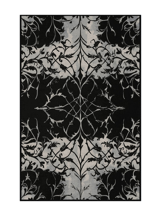 Nocturne Elegance Dusk Tapestry - Premium Gunmetal Gray Modern Area Rug | Plush & Washable Options | Rugolution Home Decor