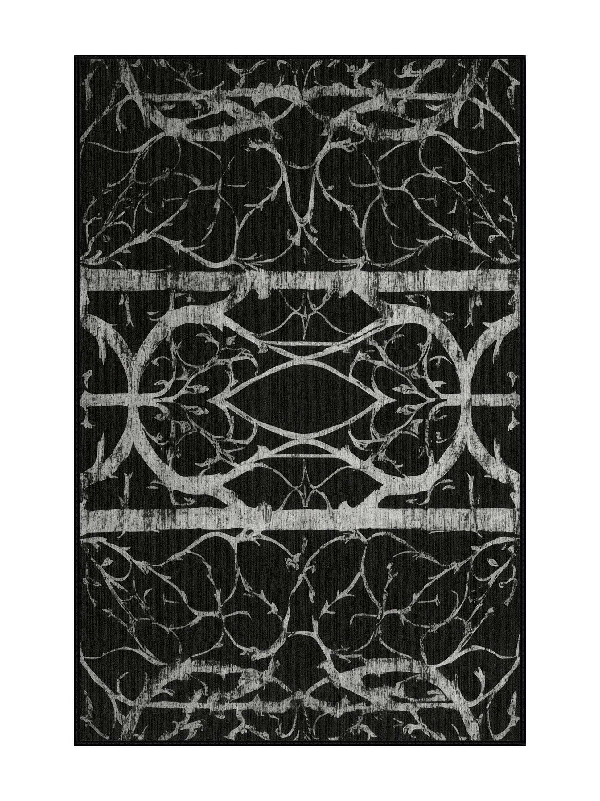 Nocturne Elegance Shaded Grace - Premium Gunmetal Gray Modern Area Rug | Plush & Washable Options | Rugolution Home Decor