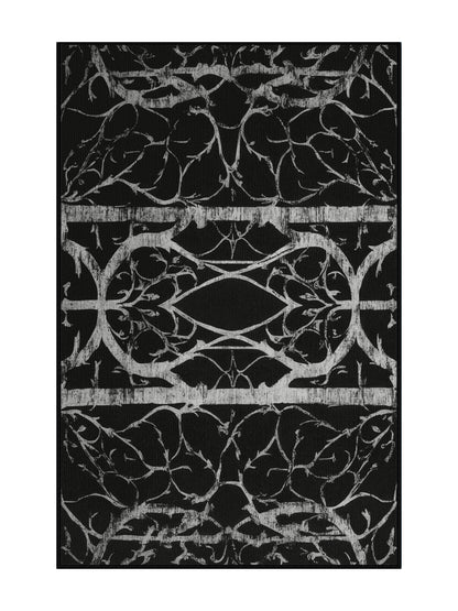 Nocturne Elegance Shaded Grace - Premium Gunmetal Gray Modern Area Rug | Plush & Washable Options | Rugolution Home Decor