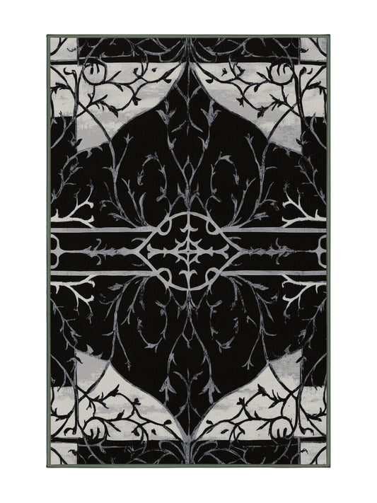 Nocturne Elegance Stealth Bloom - Premium Camouflage Green Modern Area Rug | Plush & Washable Options | Rugolution Home Decor