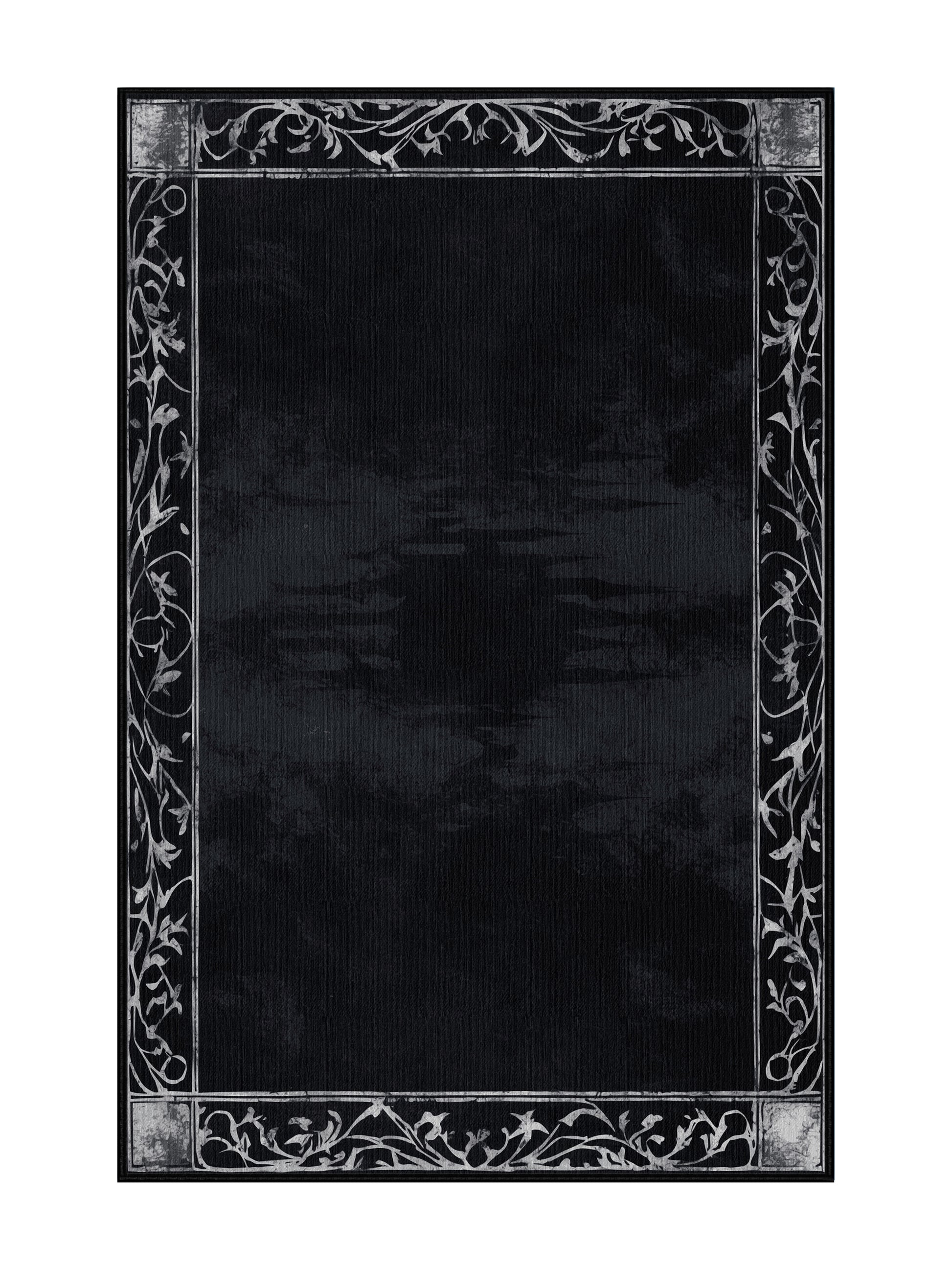 Nocturne Elegance Lunar Glow - Premium Gunmetal Modern Area Rug | Plush & Washable Options | Rugolution Home Decor