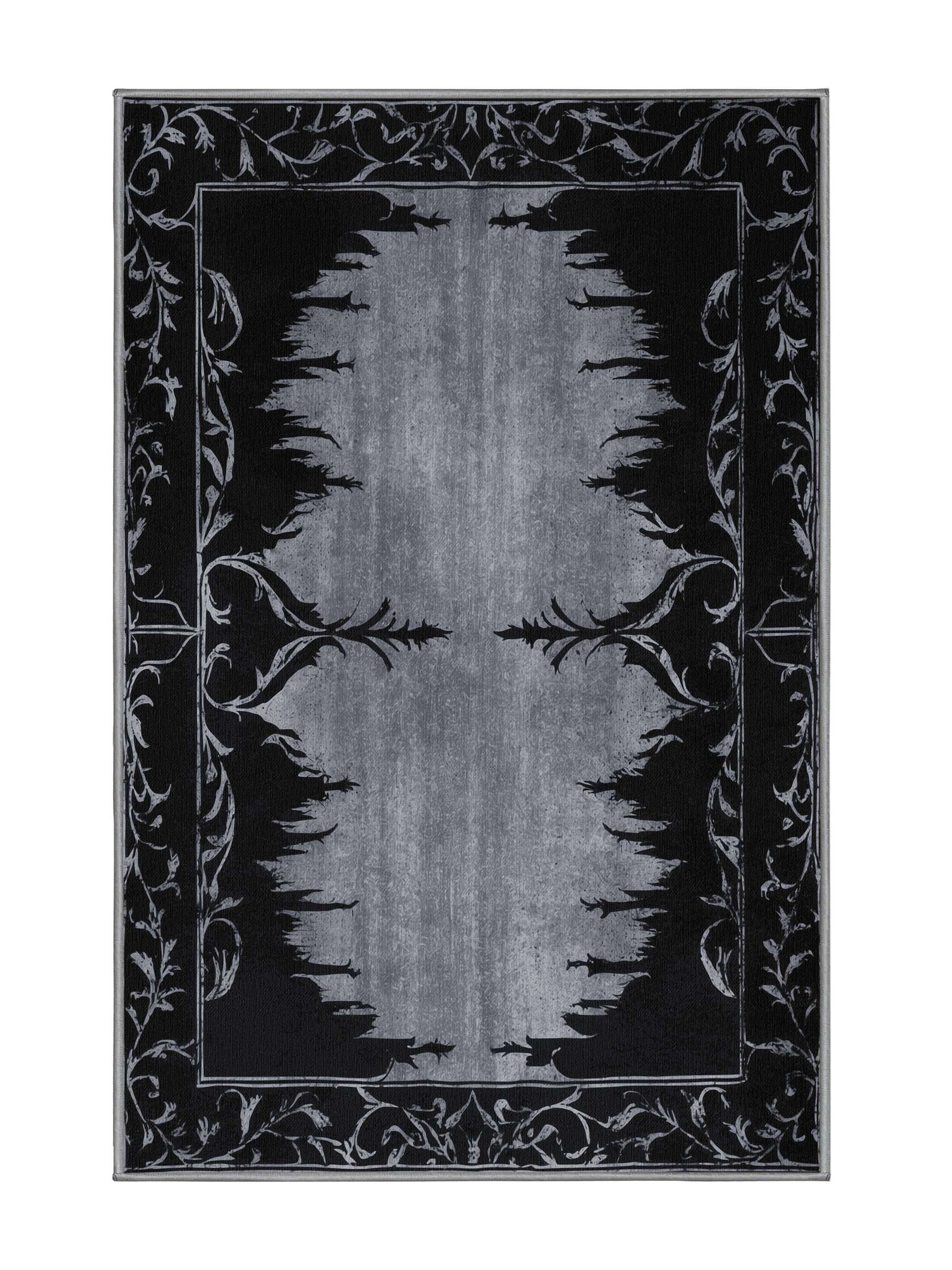 Nocturne Elegance Black Rosewood - Premium Night Modern Area Rug | Plush & Washable Options | Rugolution Home Decor