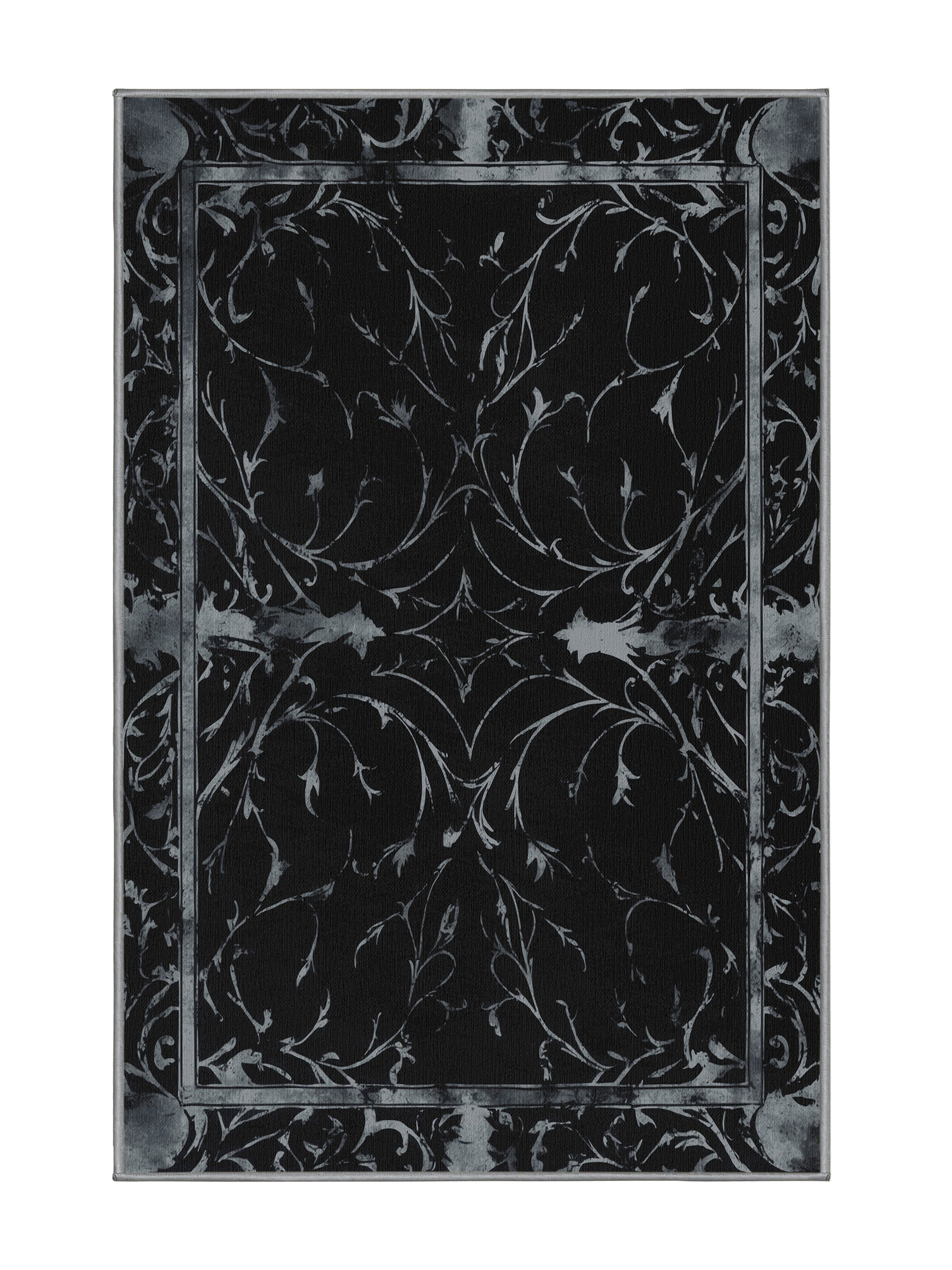 Nocturne Elegance Smoky Twilight - Premium Midnight Modern Area Rug | Plush & Washable Options | Rugolution Home Decor