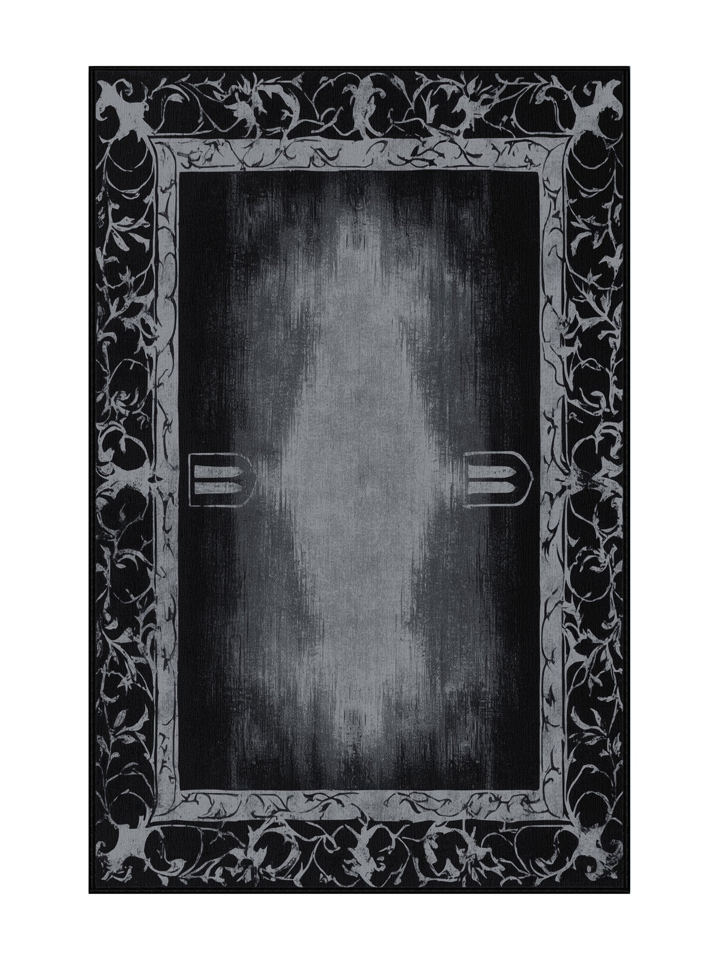 Nocturne Elegance Moonshadow Grace - Premium Gunmetal Modern Area Rug | Plush & Washable Options | Rugolution Home Decor