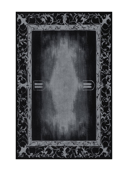 Nocturne Elegance Moonshadow Grace - Premium Gunmetal Modern Area Rug | Plush & Washable Options | Rugolution Home Decor