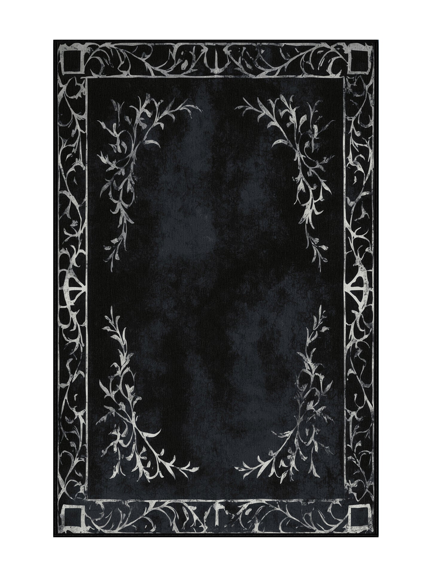 Nocturne Elegance Dusk Whorl - Premium Gunmetal Modern Area Rug | Plush & Washable Options | Rugolution Home Decor