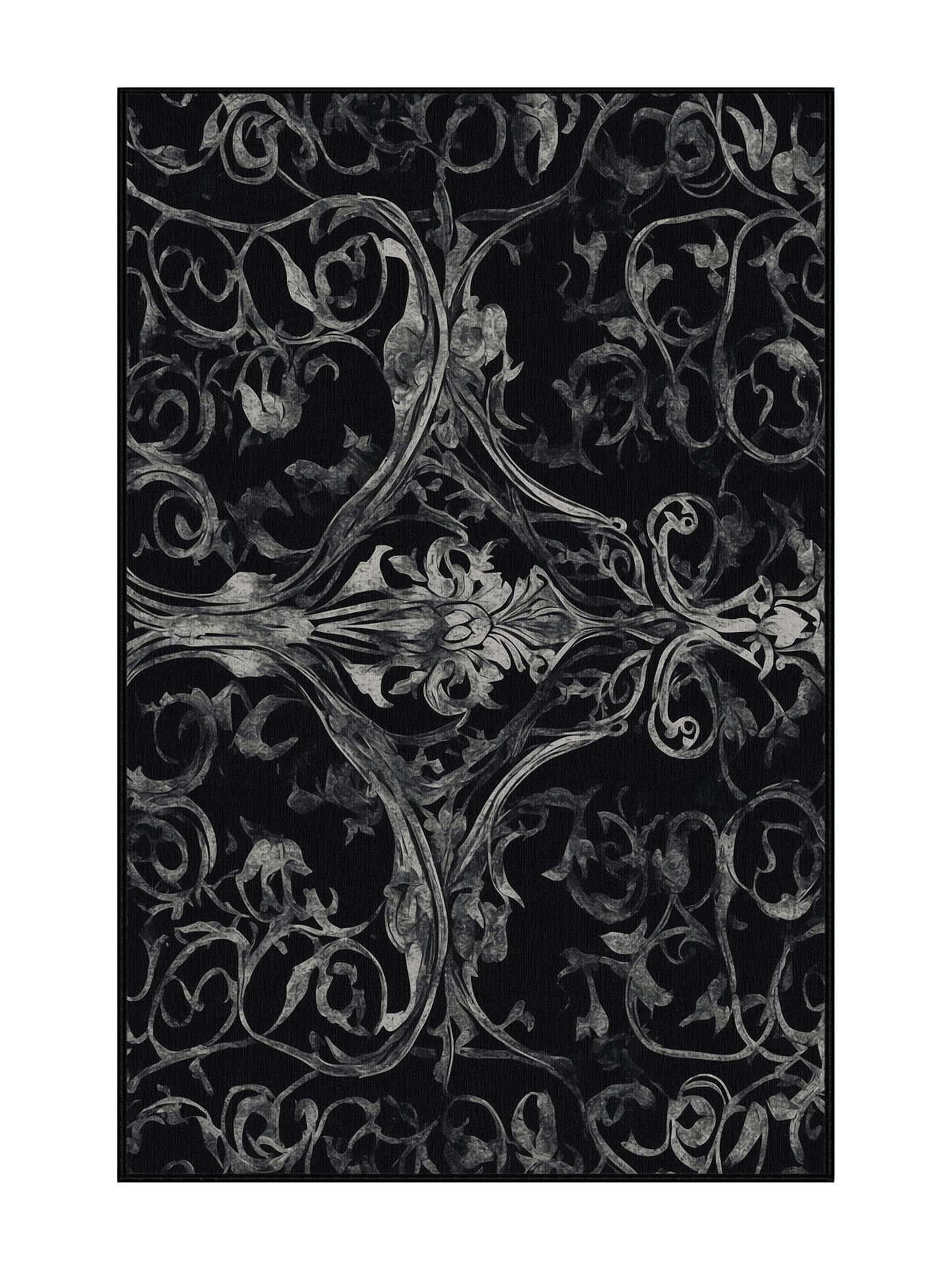 Nocturne Elegance Smoky Shadow - Premium Gunmetal Modern Area Rug | Plush & Washable Options | Rugolution Home Decor