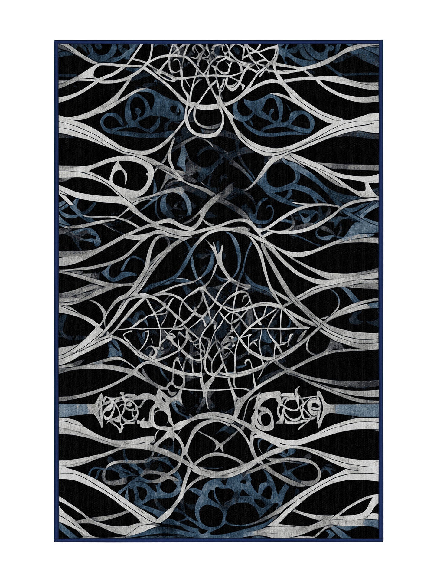 Nocturne Elegance Midnight Blossom - Premium Night Modern Area Rug | Plush & Washable Options | Rugolution Home Decor