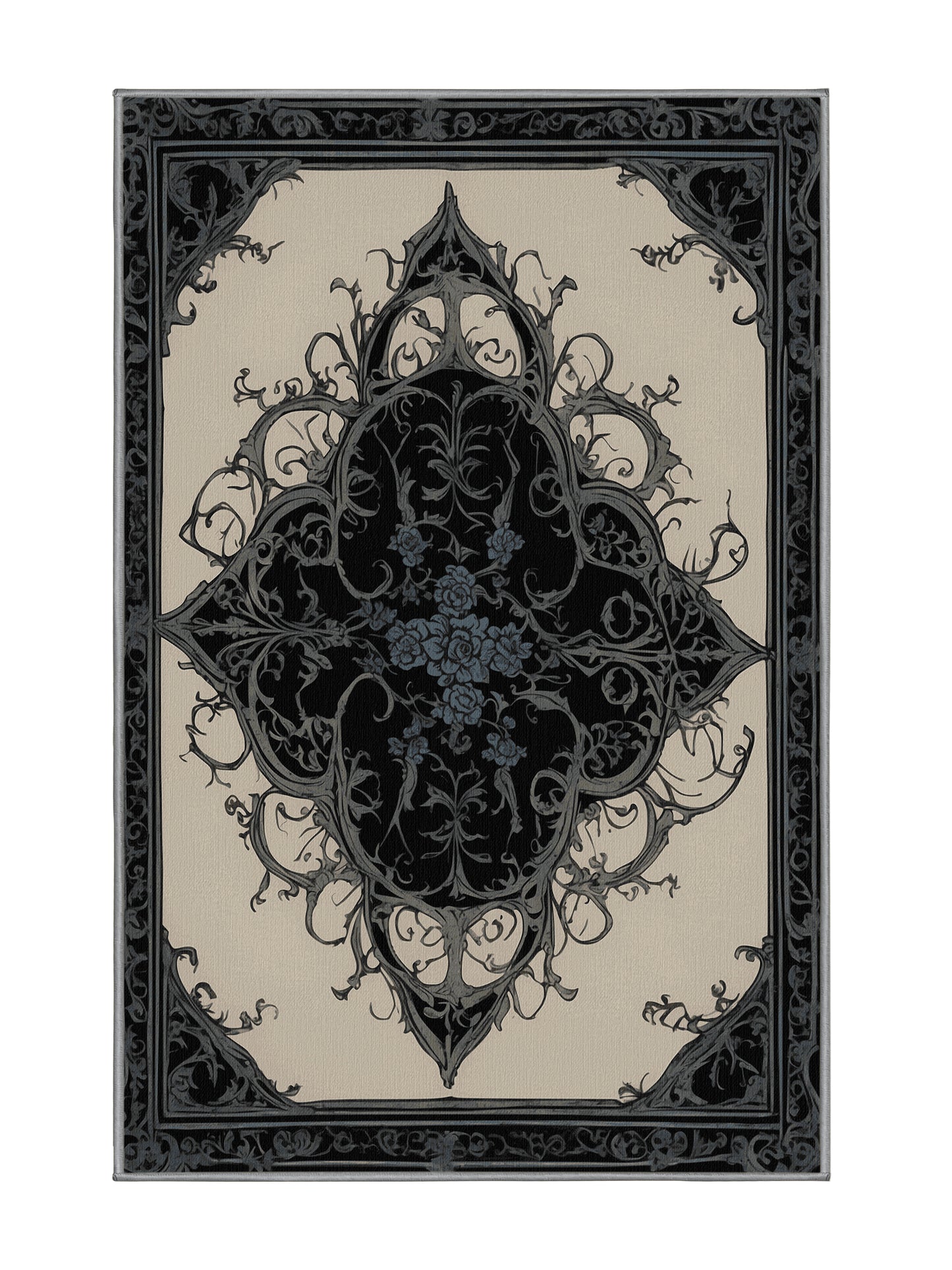 Nocturne Elegance Enchanted Grace - Premium Iron Gray Modern Area Rug | Plush & Washable Options | Rugolution Home Decor