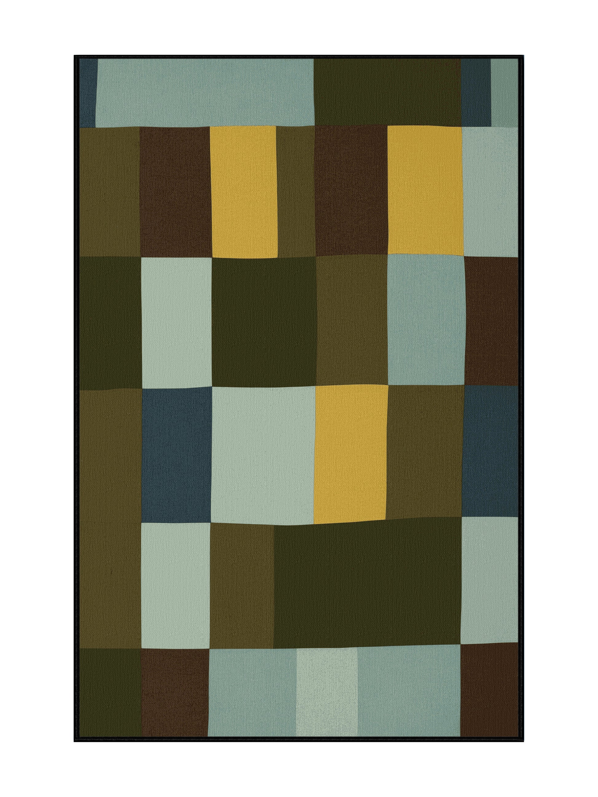 Pixel Earth Modular Meadow - Premium Mocha Modern Area Rug | Plush & Washable Options | Rugolution Home Decor