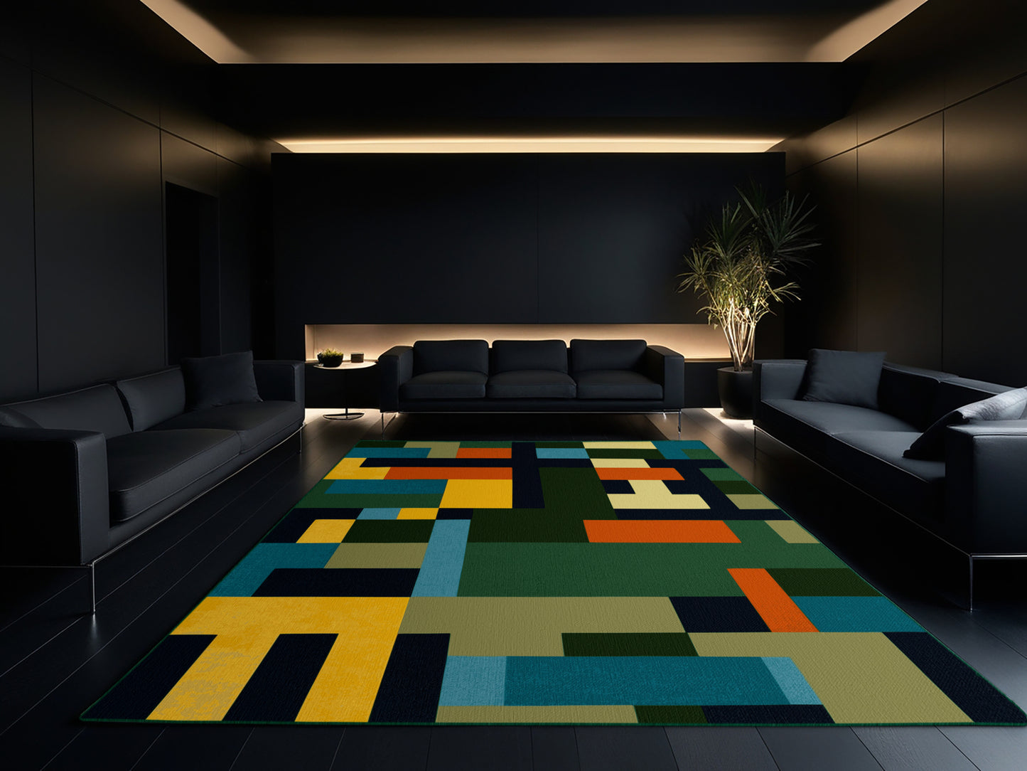 Pixelized Peaks Rug