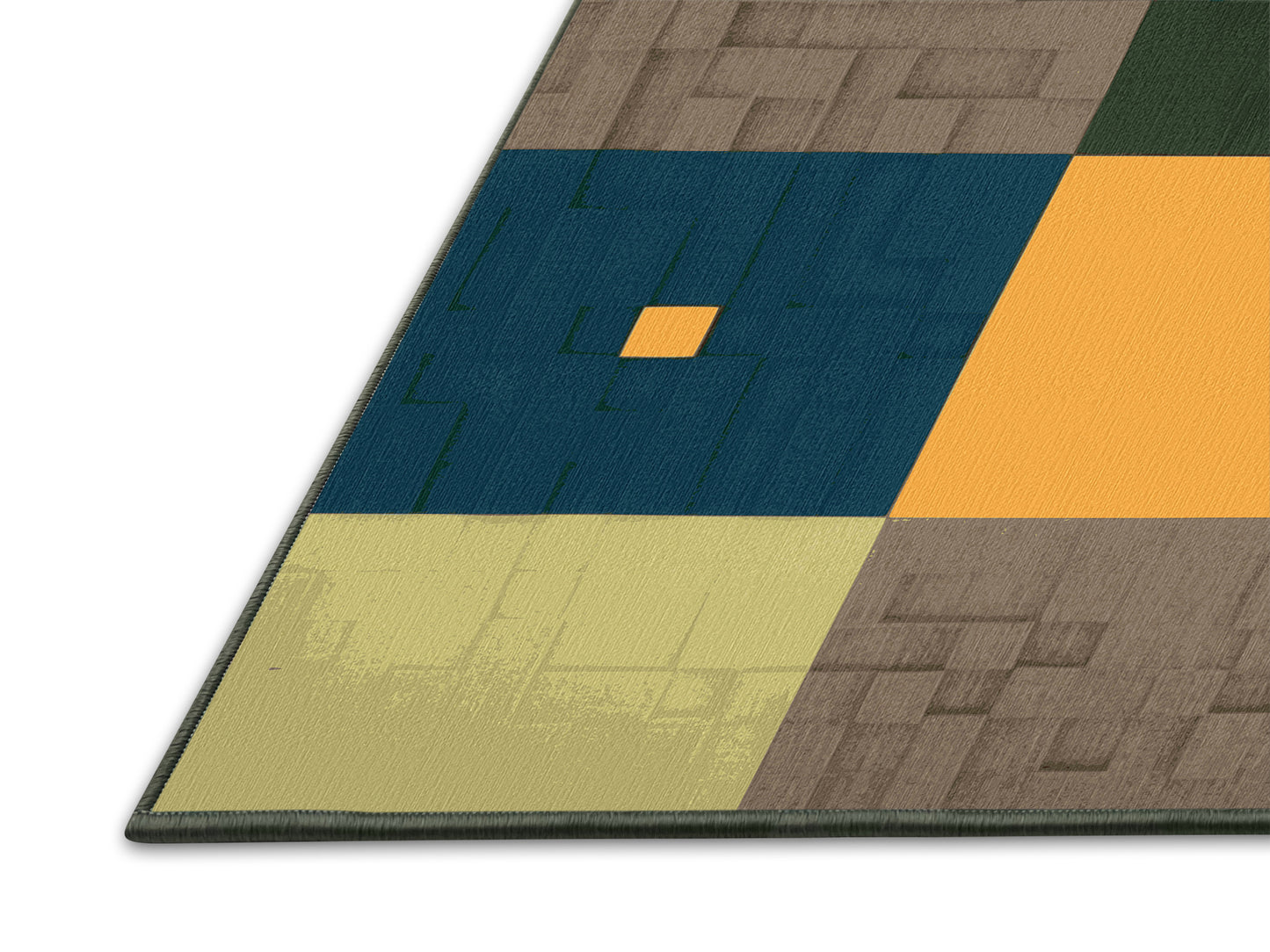 Green Grids Rug