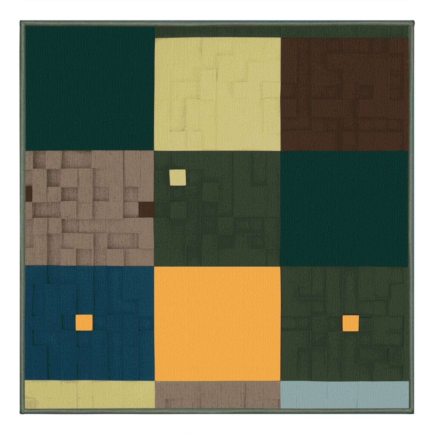 Green Grids Rug