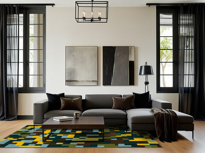 Bordered Blocks Rug