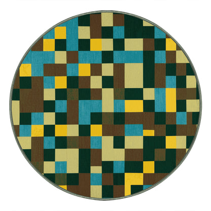 Earth Mosaic Grid Rug