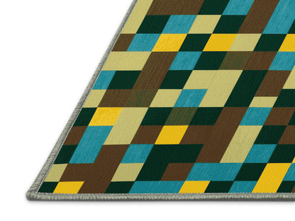 Earth Mosaic Grid Rug