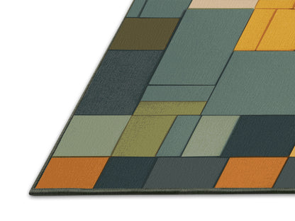 Blocky Earth Palette Rug