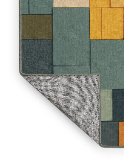 Blocky Earth Palette Rug