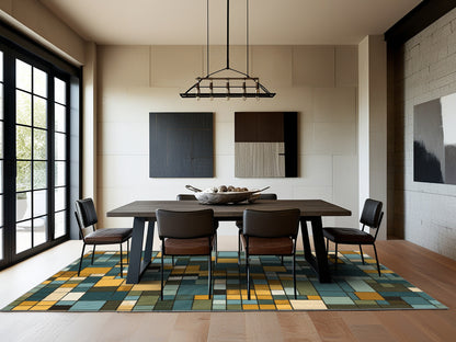 Colored Patchwork Rug