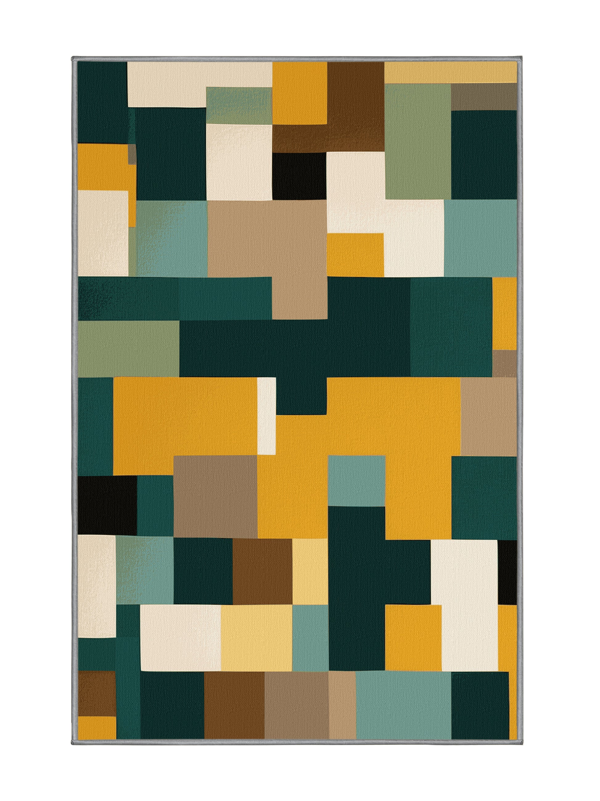 Pixel Earth Constructed Canyon - Premium Bullet Shell Modern Area Rug | Plush & Washable Options | Rugolution Home Decor