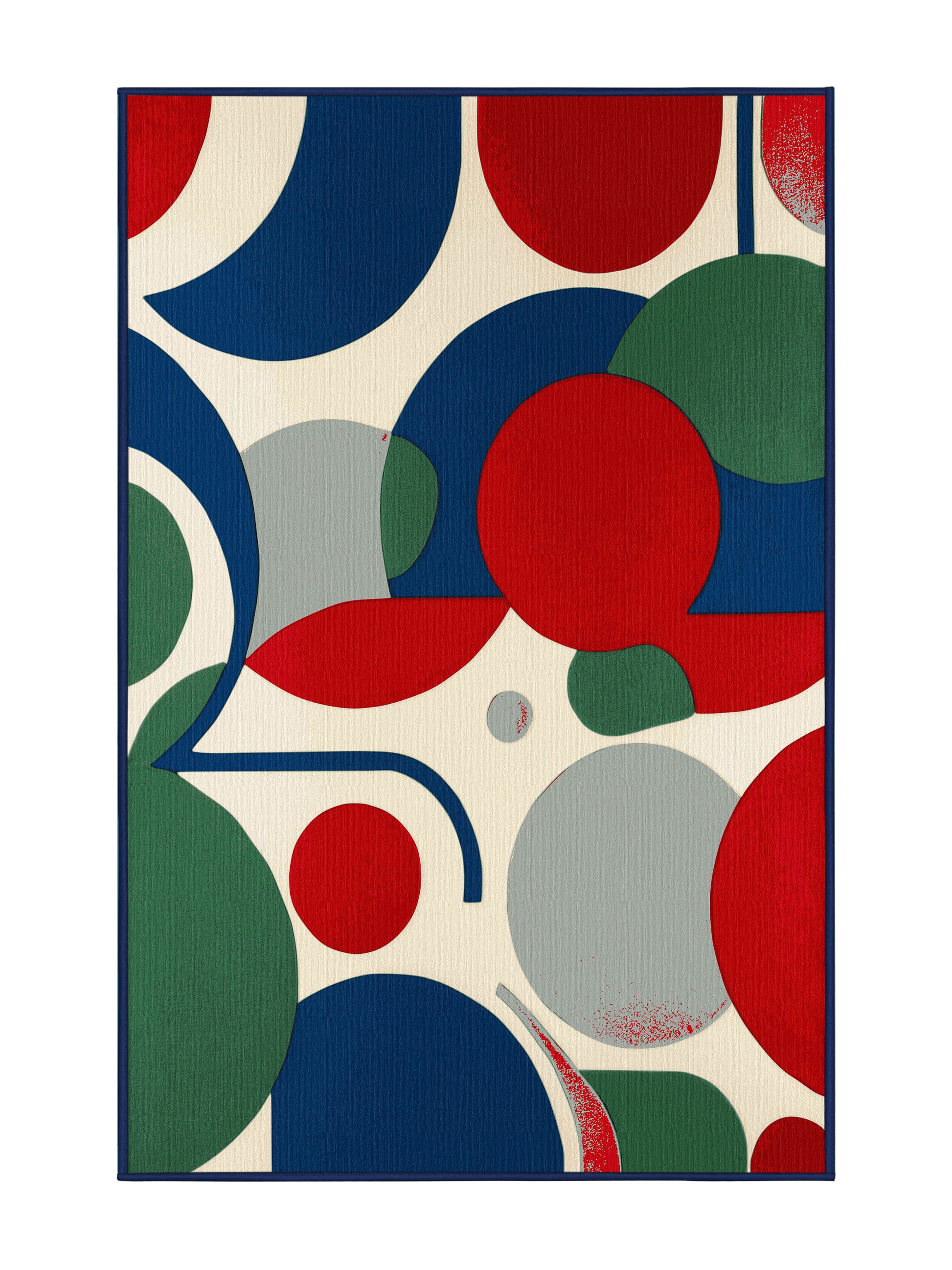 Retro Ruckus Funky Jive - Premium Dark Blue Gray Modern Area Rug | Plush & Washable Options | Rugolution Home Decor