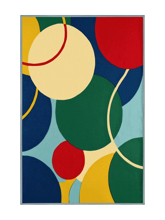 Retro Ruckus Peppy Flair - Premium Greenish Blue Modern Area Rug | Plush & Washable Options | Rugolution Home Decor